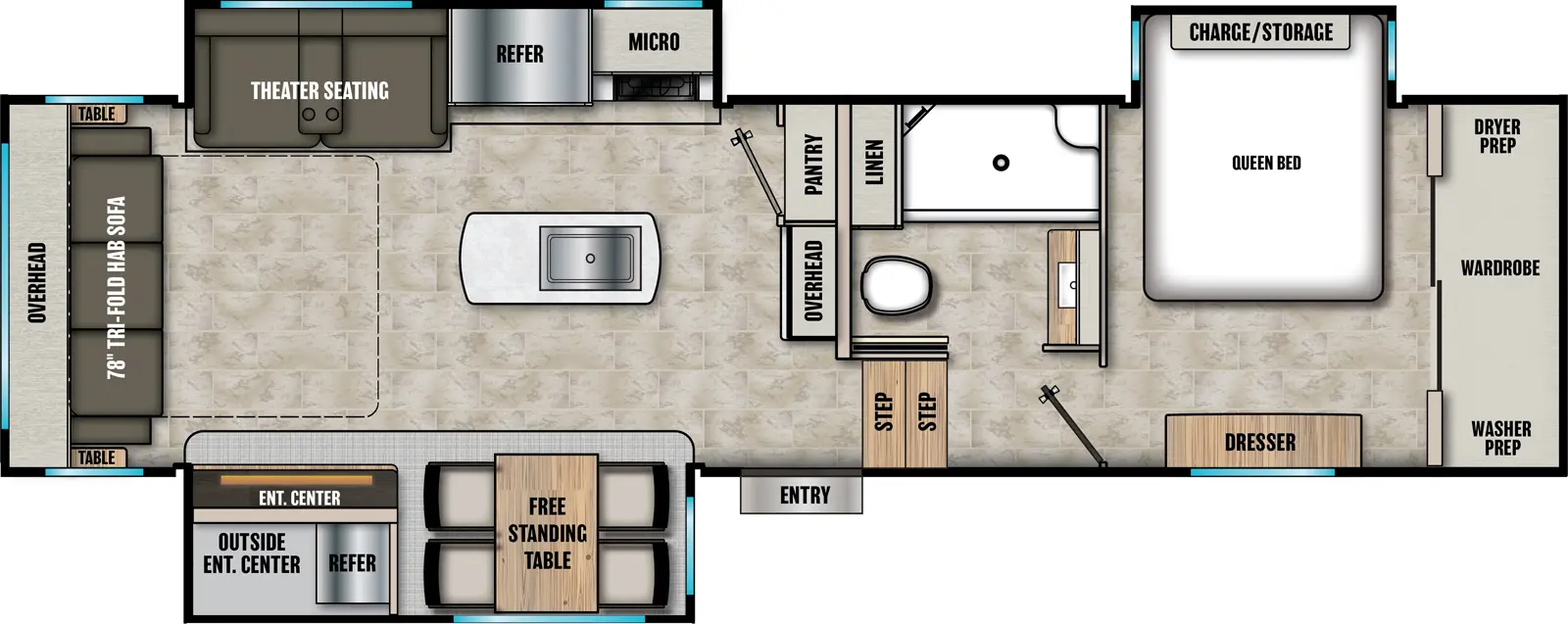 Chaparral 298RLS Floorplan